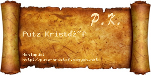 Putz Kristóf névjegykártya
